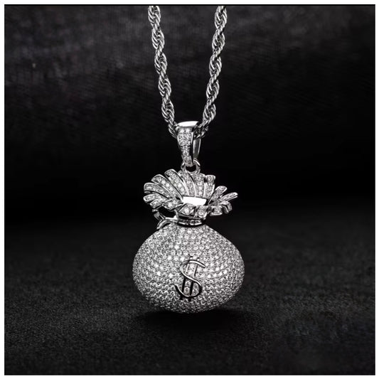 ICED OUT MOISSANITE "CASH V2" WEISSGOLD 925S SILVER KETTE - ICERAIN JEWELRY