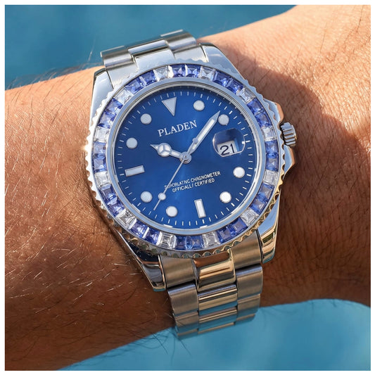 EDELSTAHL "AZZURITA V2" UHR - ICERAIN JEWELRY