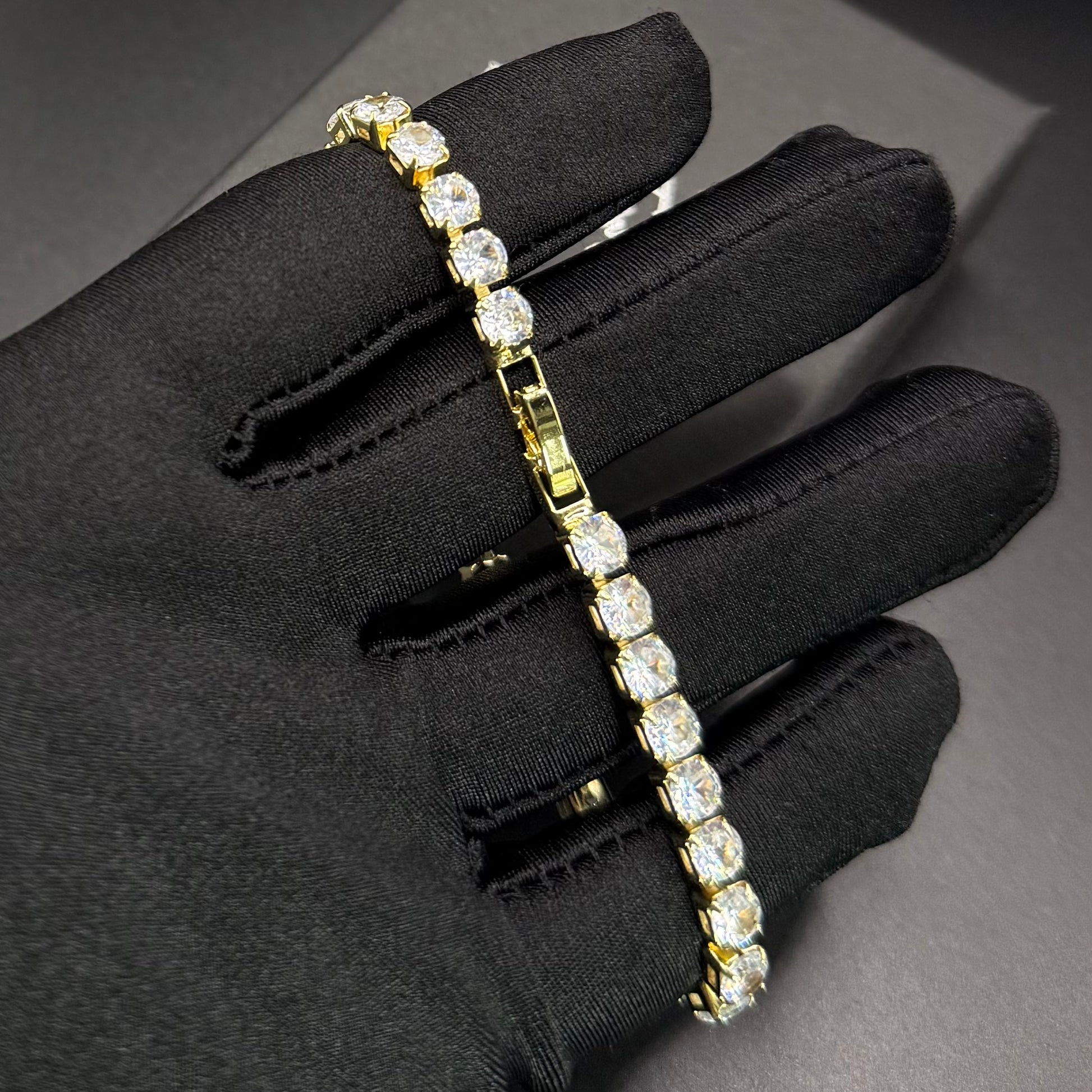 ICED OUT "GOLD TENNIS" ARMBAND - ICERAIN JEWELRY