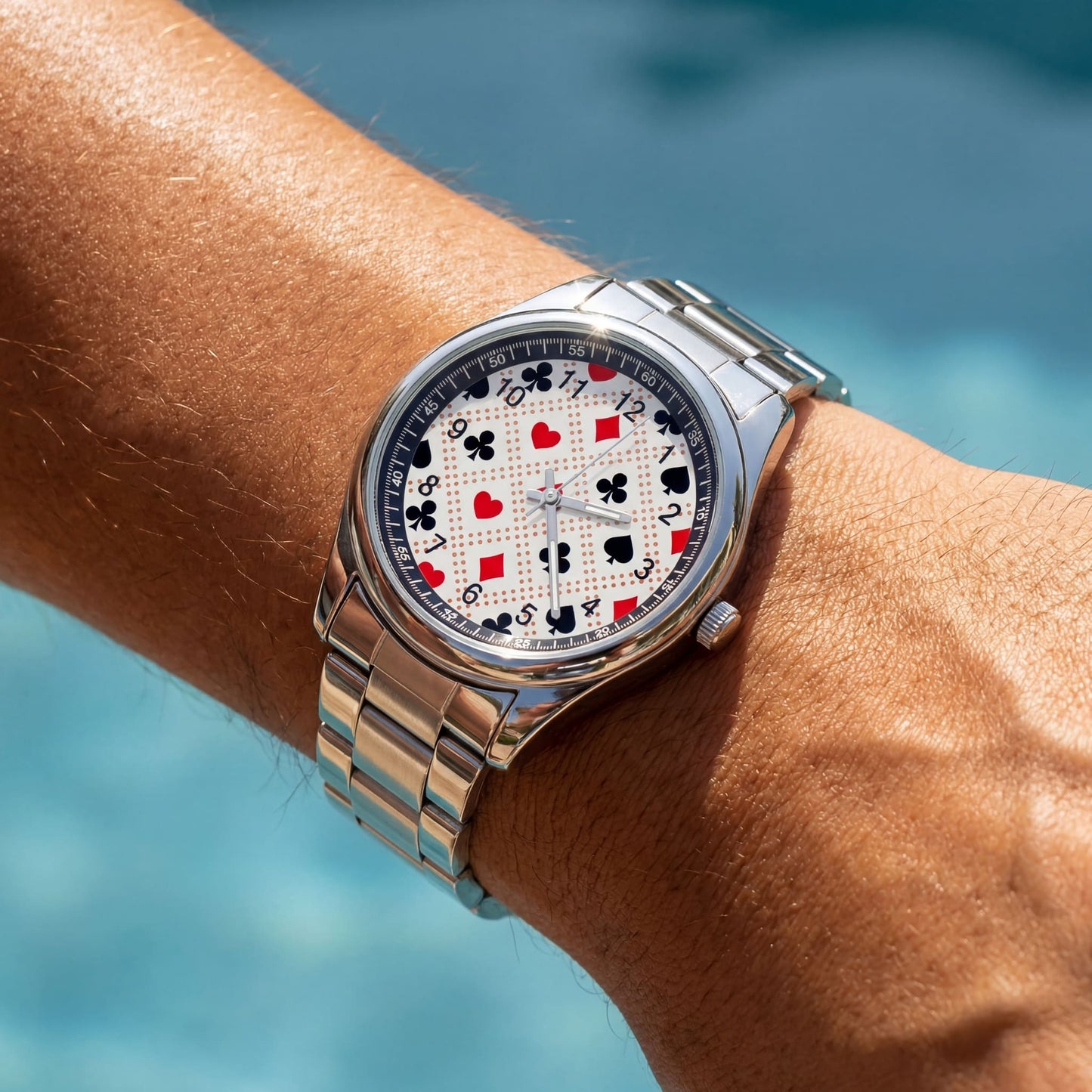 EDELSTAHL "POKER" UHR - ICERAIN JEWELRY