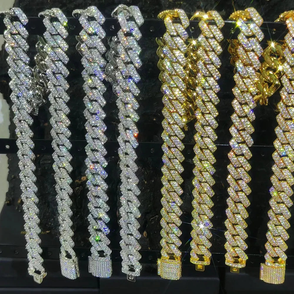 ICED OUT 10-14MM "SILVER PRONG CUBAN" ARMBAND [HEAVY VERSION]