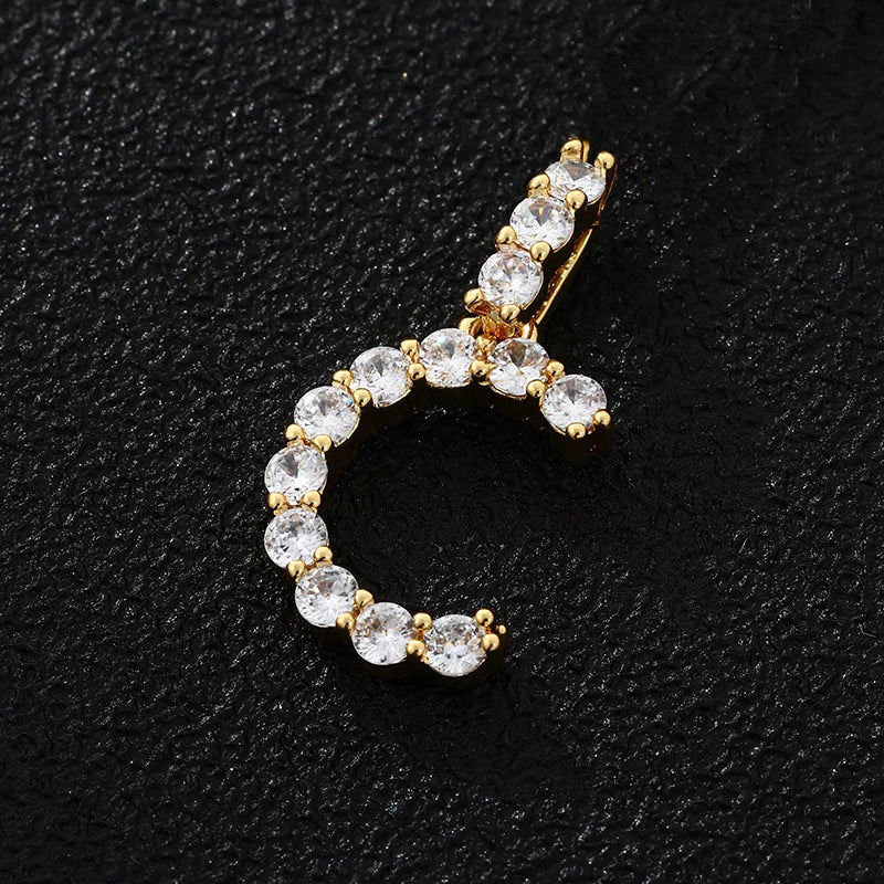 PERSONALISIERTER ICED OUT ANFANGSBUCHSTABE "SI" CHARM - ICERAIN JEWELRY