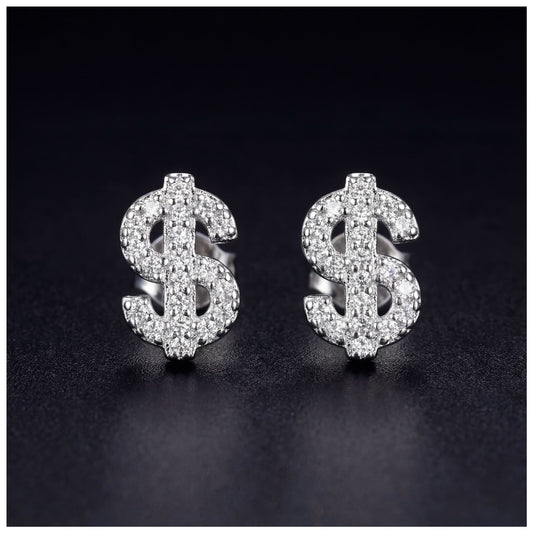 ICED OUT "DOLLAR" OHRRINGE - ICERAIN JEWELRY