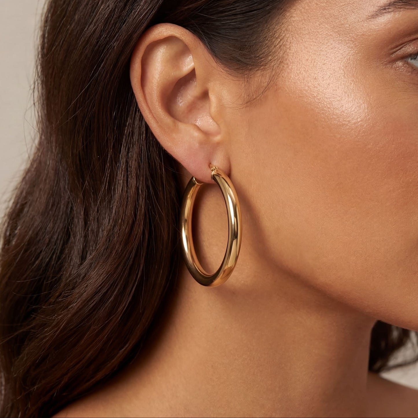 EDELSTAHL "GOLD CIRCLE" OHRRINGE - ICERAIN JEWELRY