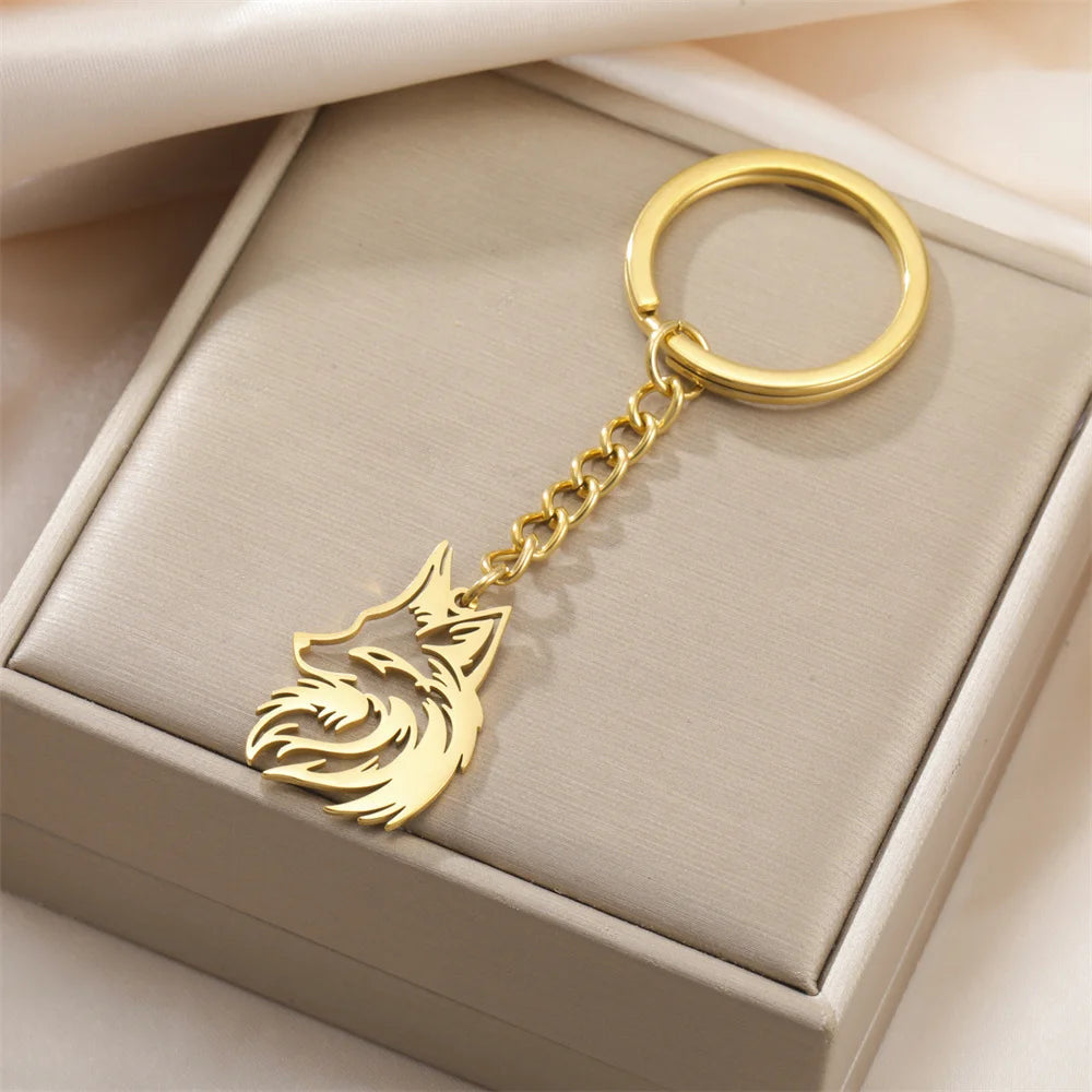 EDELSTAHL "FOX" SCHLÜSSELANHÄNGER - ICERAIN JEWELRY