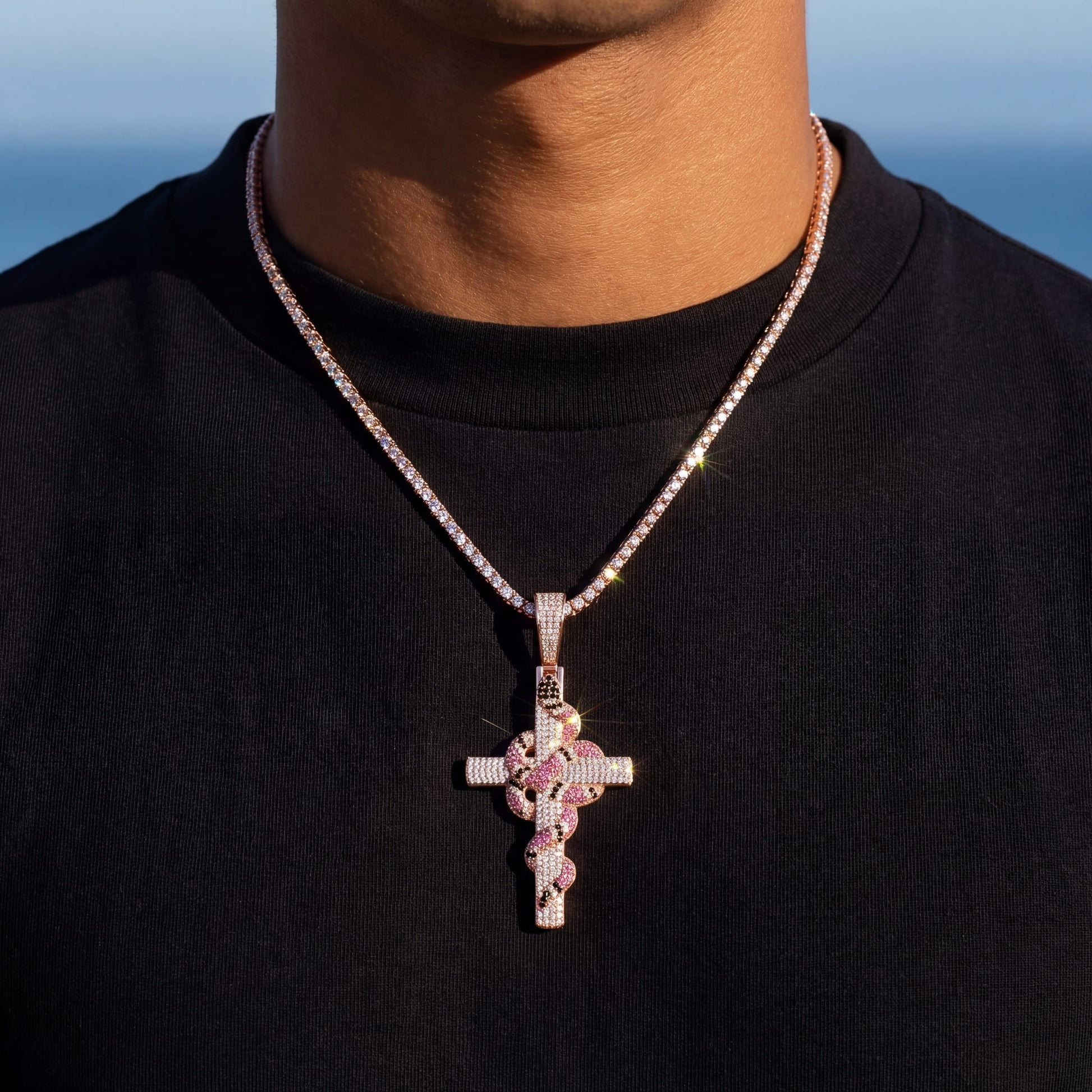 ICED OUT "CROSS V3" KETTE - ICERAIN JEWELRY