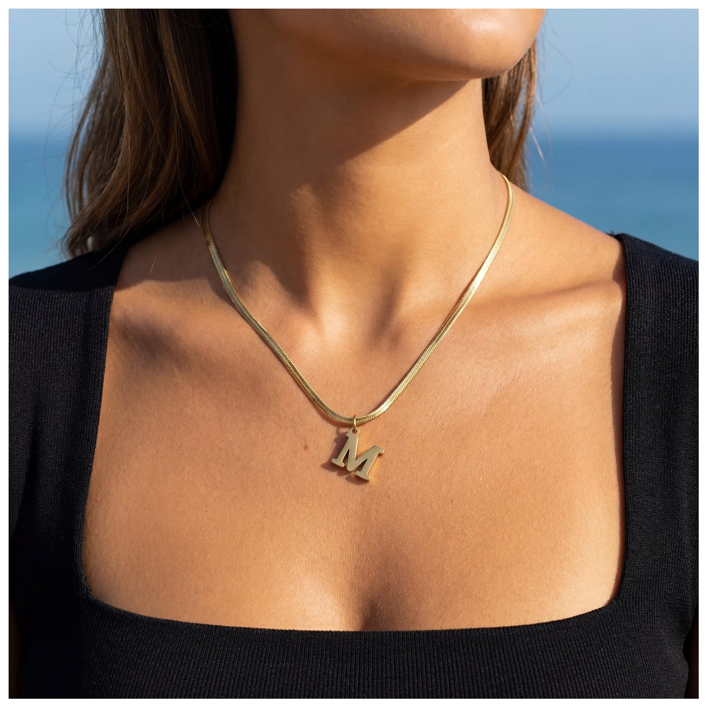 PERSONALISIERTE EDELSTAHL ANFANGSBUCHSTABEN "CHIAVE" KETTE - ICERAIN JEWELRY