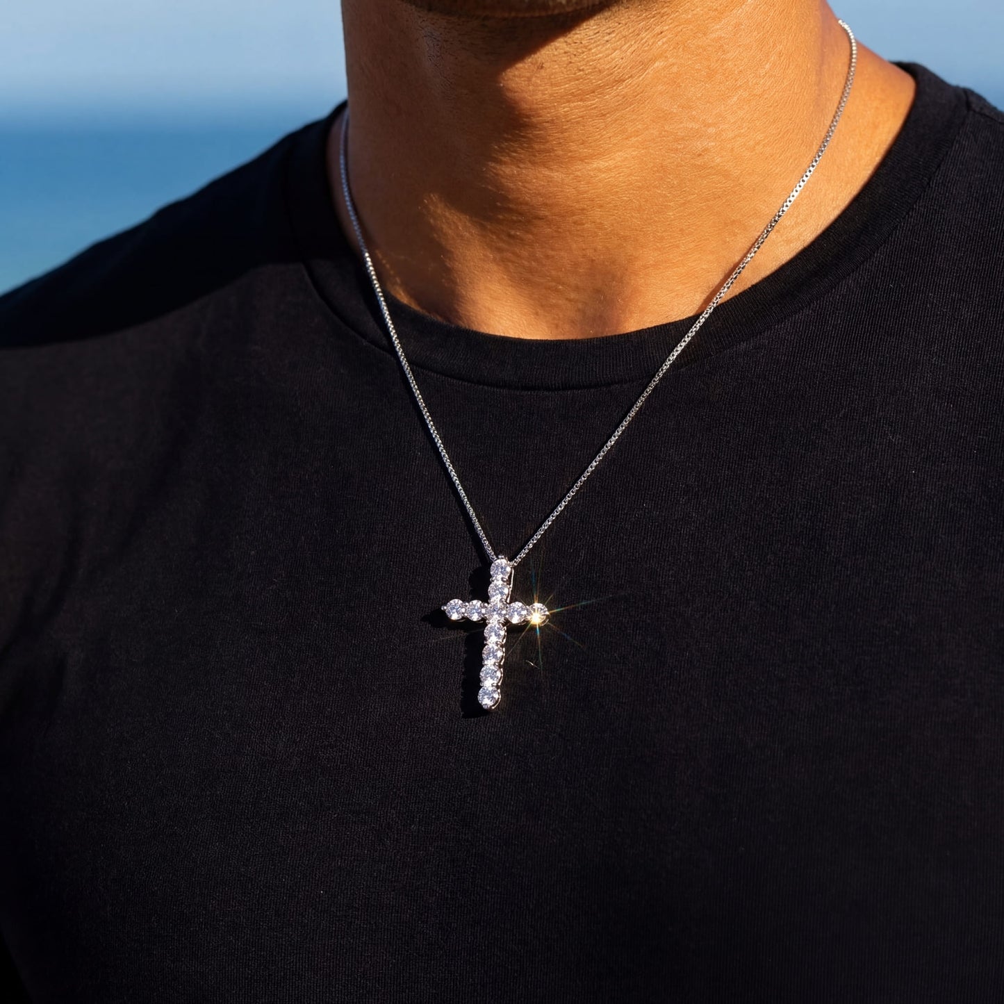 ICED OUT "SHINY CROSS" KETTE - ICERAIN JEWELRY