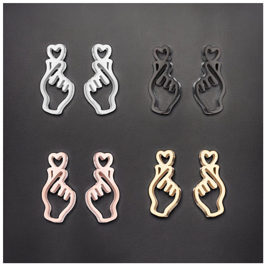 EDELSTAHL "HANDLOVE" OHRRINGE - ICERAIN JEWELRY