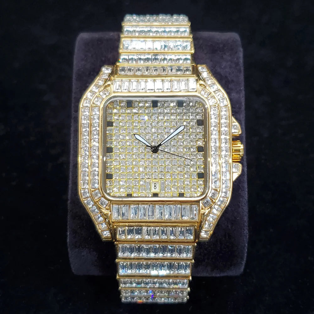 ICED OUT "SHACH" UHR