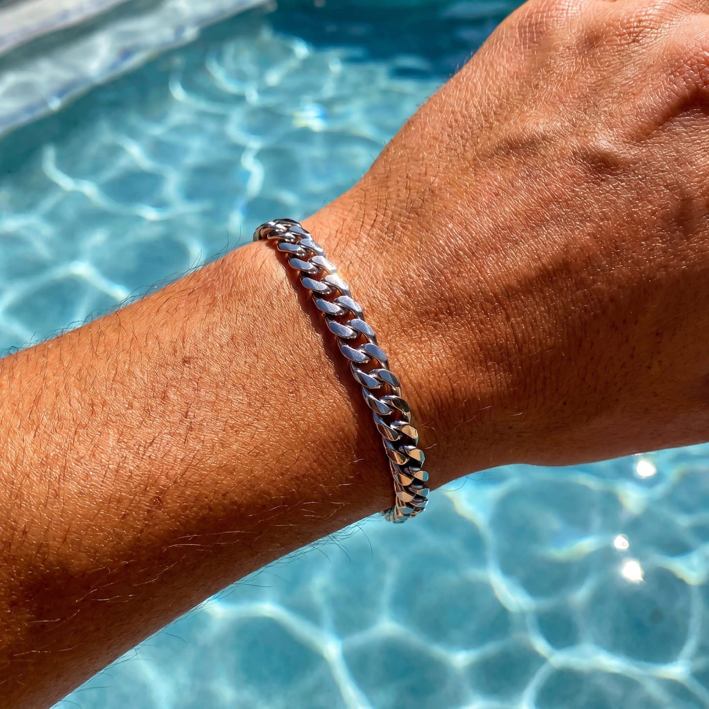 EDELSTAHL "SILVER CUBAN" ARMBAND - ICERAIN JEWELRY