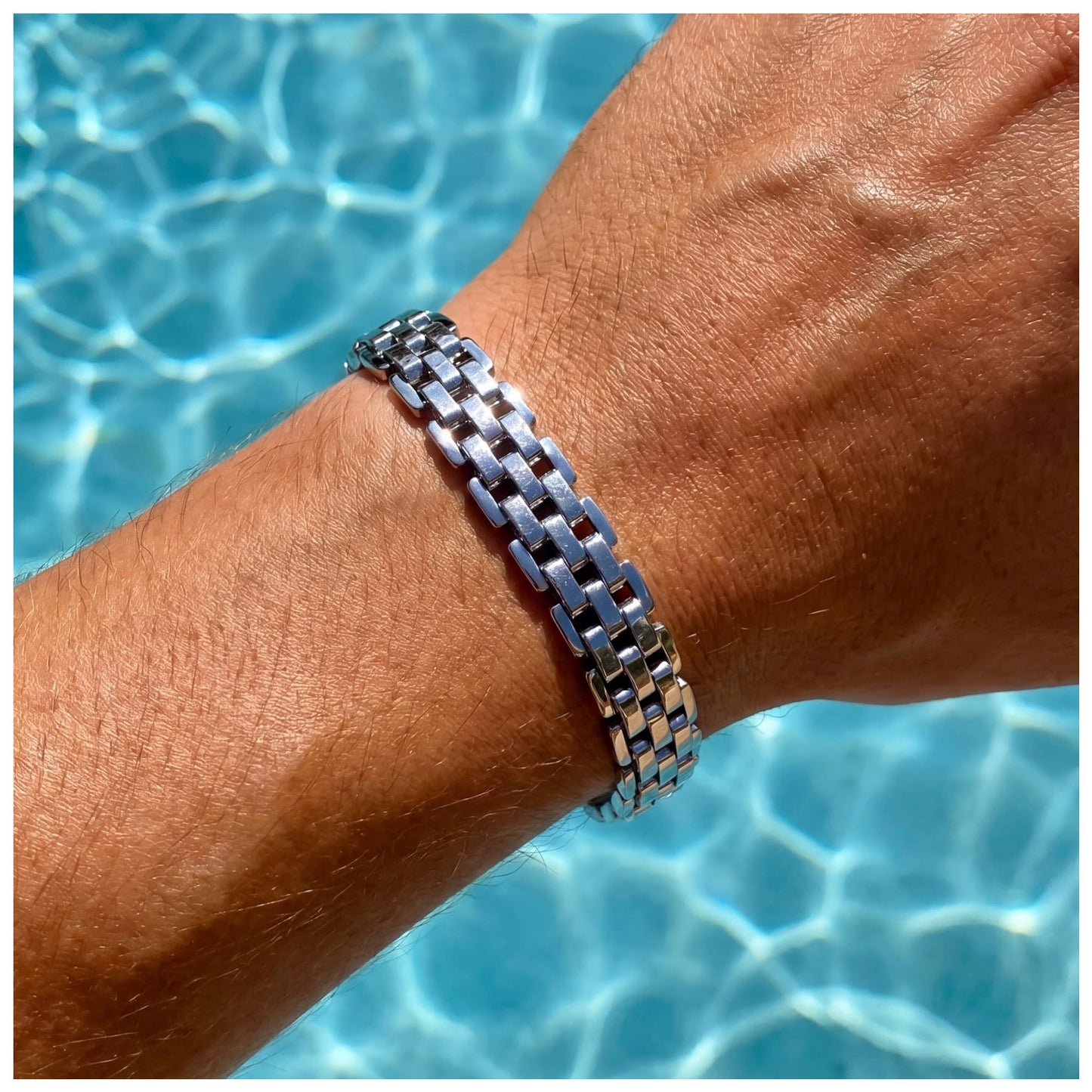 EDELSTAHL 8,8MM "LINK" ARMBAND - ICERAIN JEWELRY