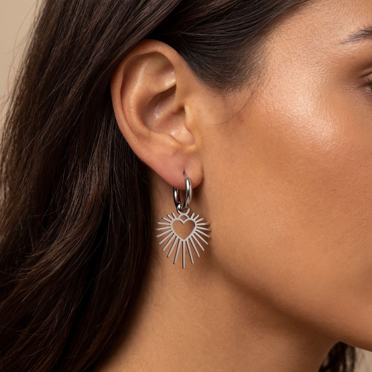EDELSTAHL "HEART V6" OHRRINGE - ICERAIN JEWELRY
