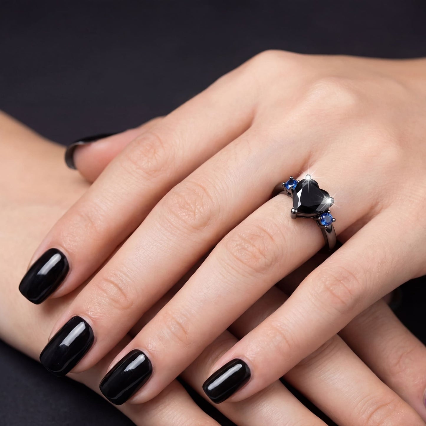 ICED OUT "BLACK LOVE" RING - ICERAIN JEWELRY