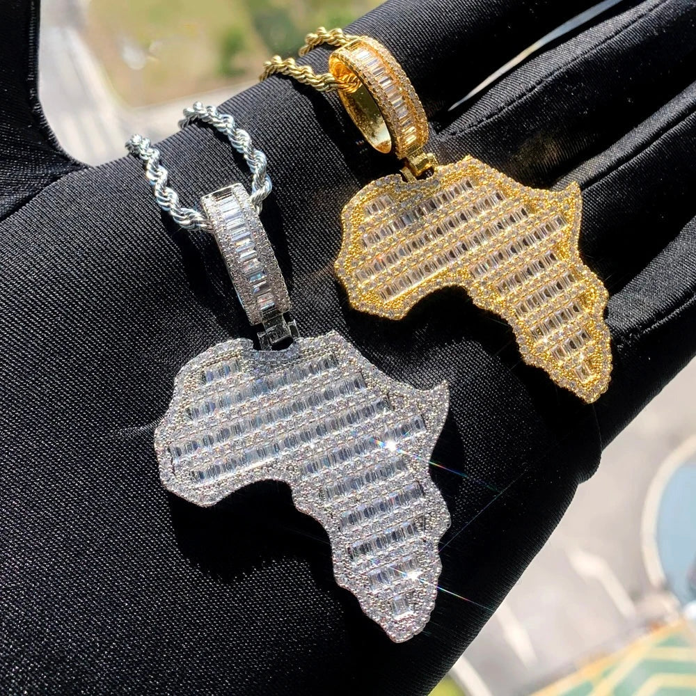 ICED OUT "AFRICA" LÄNDERKETTE - ICERAIN JEWELRY