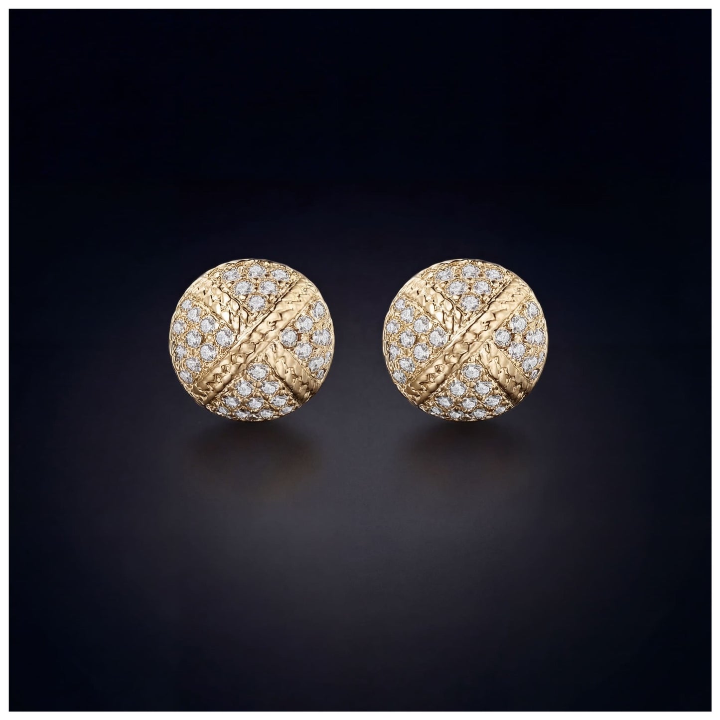 ICED OUT "GOLD X" OHRRINGE - ICERAIN JEWELRY