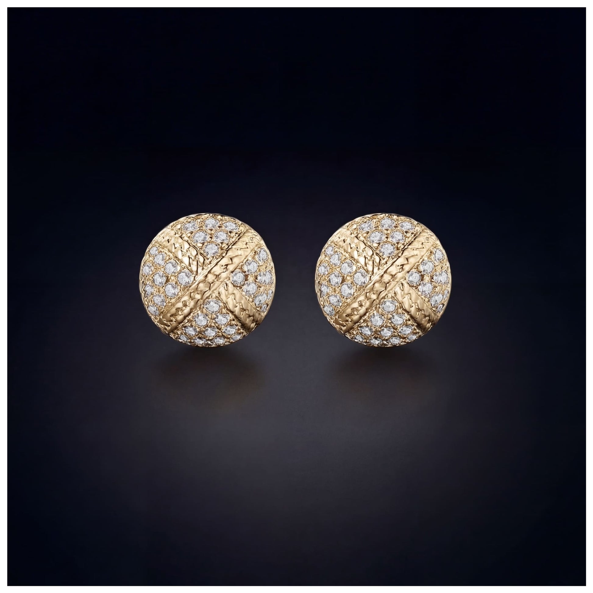 ICED OUT "GOLD X" OHRRINGE - ICERAIN JEWELRY