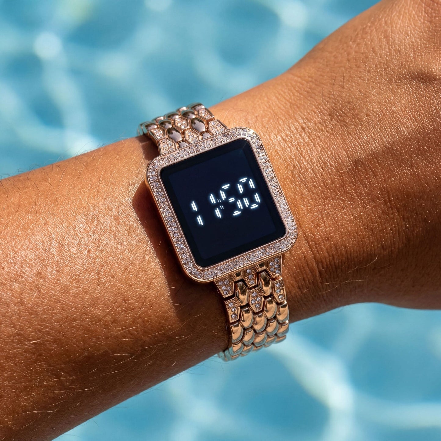 EDELSTAHL LED "LOVALISIMA" UHR - ICERAIN JEWELRY