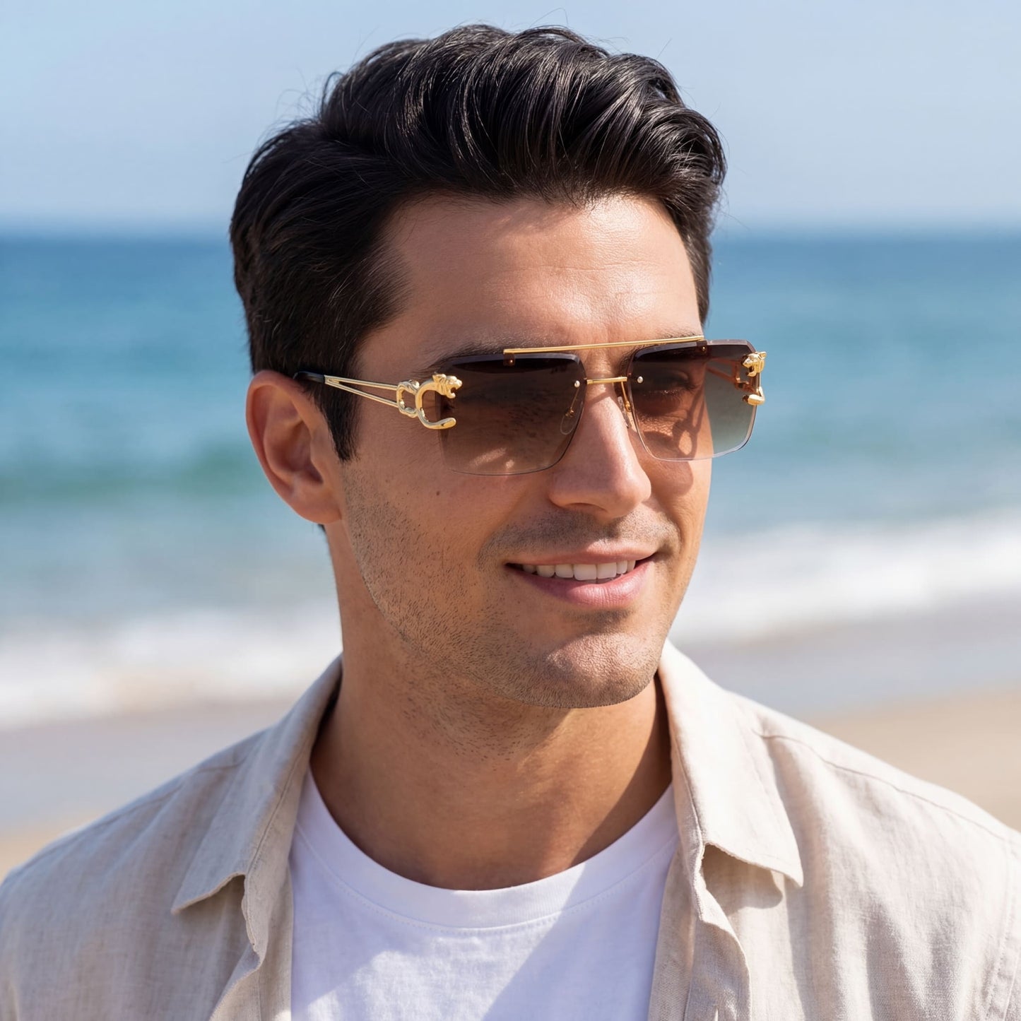 EDELSTAHL "LEOPARDO" SONNENBRILLE - ICERAIN JEWELRY