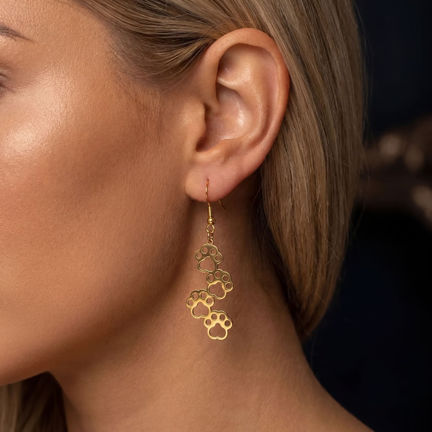 EDELSTAHL "GOLD DOG V2" OHRRINGE - ICERAIN JEWELRY