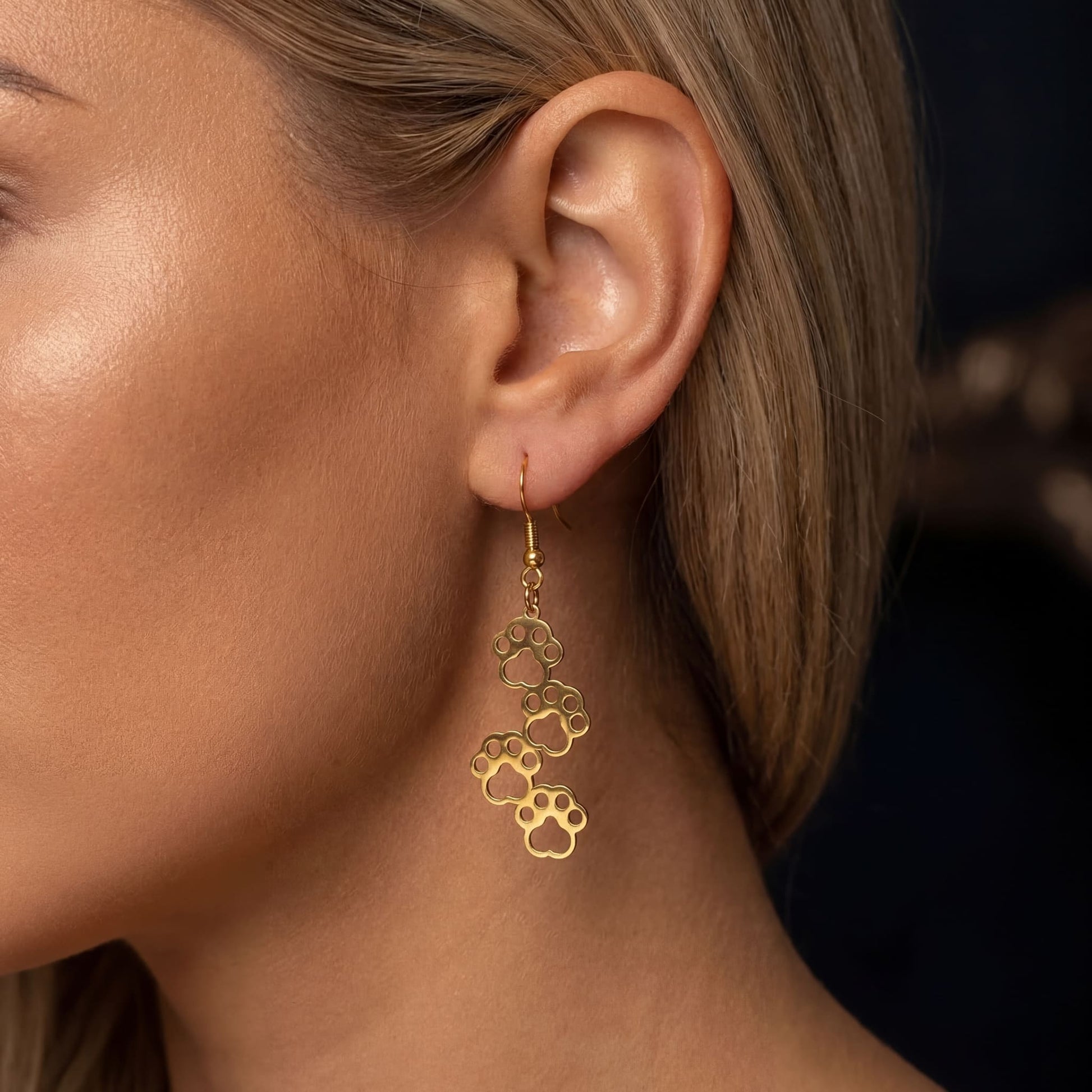 EDELSTAHL "GOLD DOG V2" OHRRINGE - ICERAIN JEWELRY