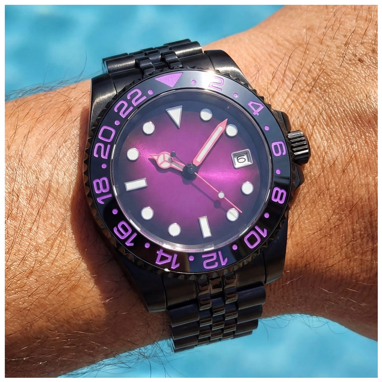 EDELSTAHL AUTOMATIK "SAPHIR" UHR - ICERAIN JEWELRY