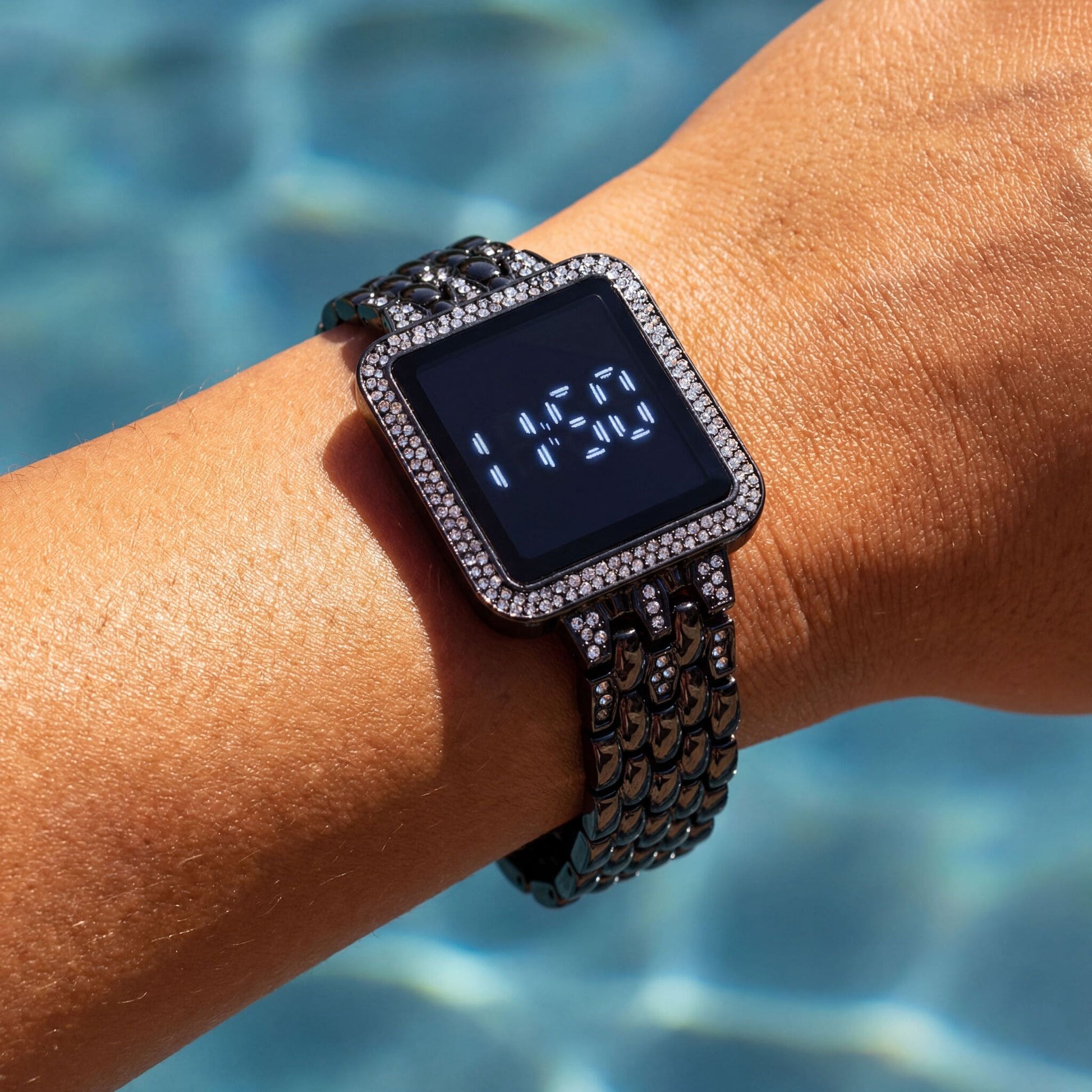 EDELSTAHL LED "LOVALISIMA" UHR - ICERAIN JEWELRY