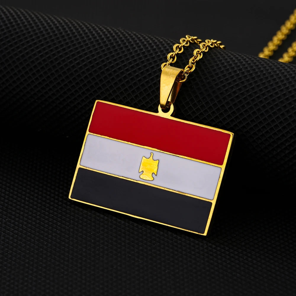 EDELSTAHL "EGYPT FLAG" LÄNDERKETTE - ICERAIN JEWELRY