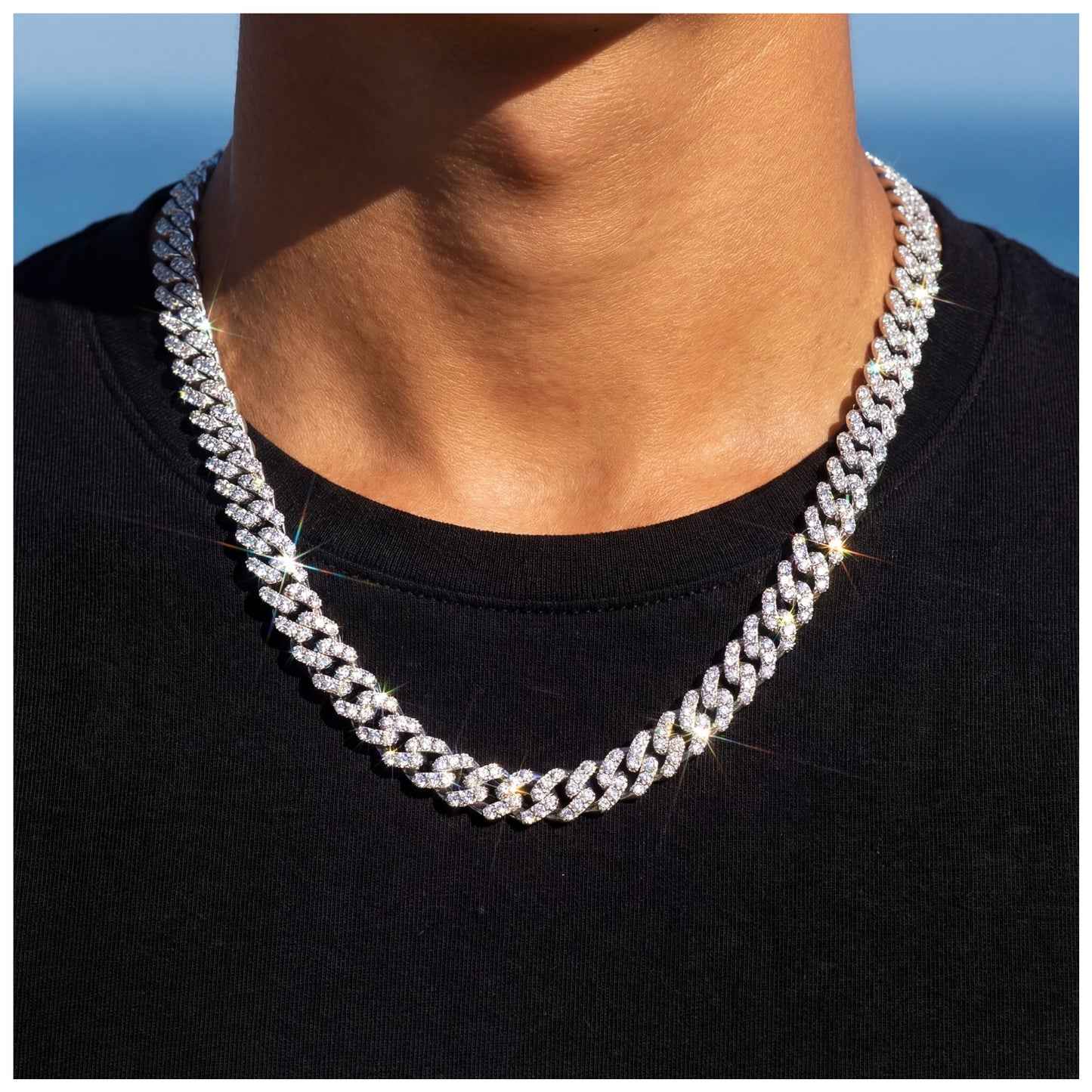 ICED OUT 9MM "SILVER CHOPPER CUBAN" KETTE - ICERAIN JEWELRY