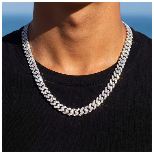 ICED OUT 9MM "SILVER CHOPPER CUBAN" KETTE - ICERAIN JEWELRY