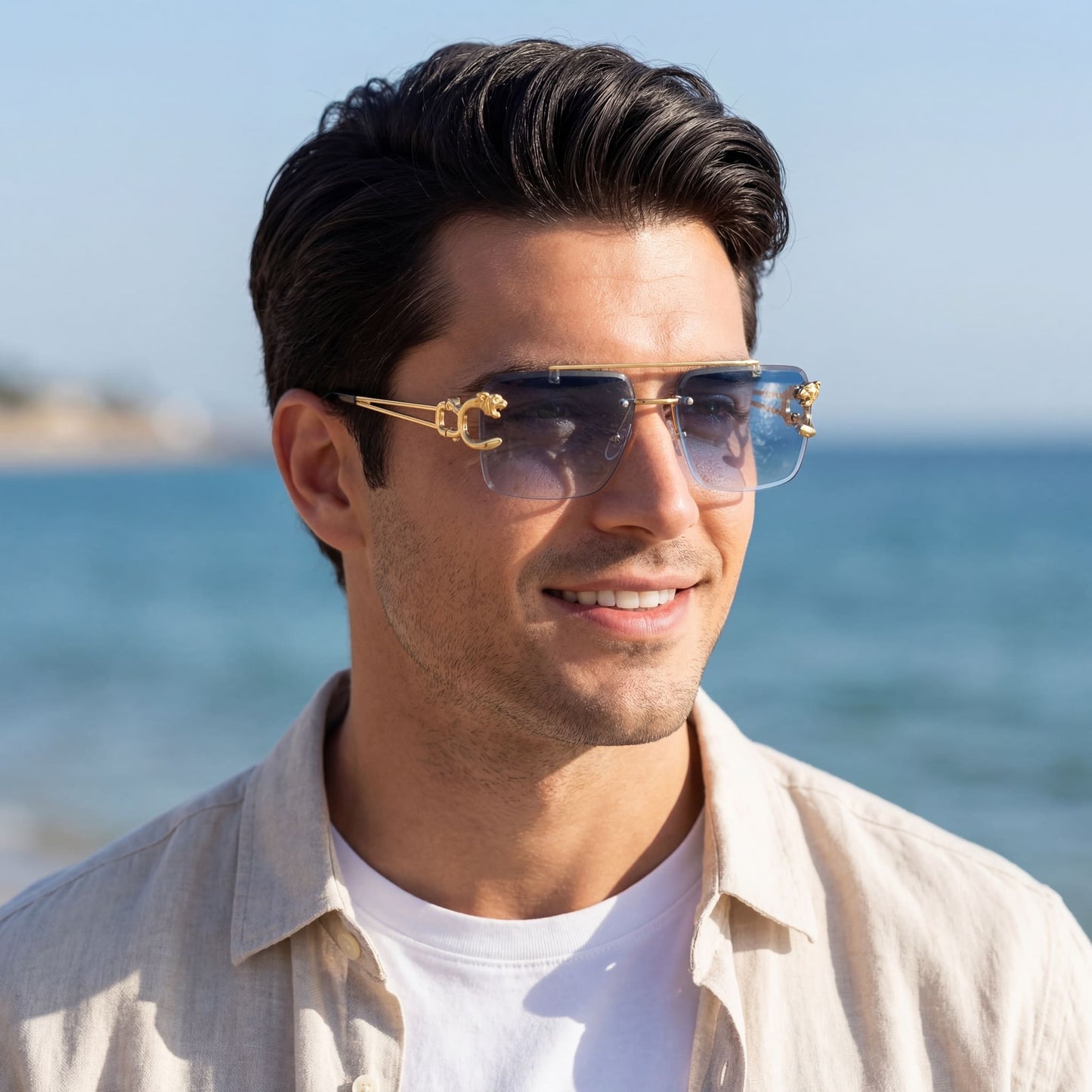 EDELSTAHL "LEOPARDO" SONNENBRILLE - ICERAIN JEWELRY