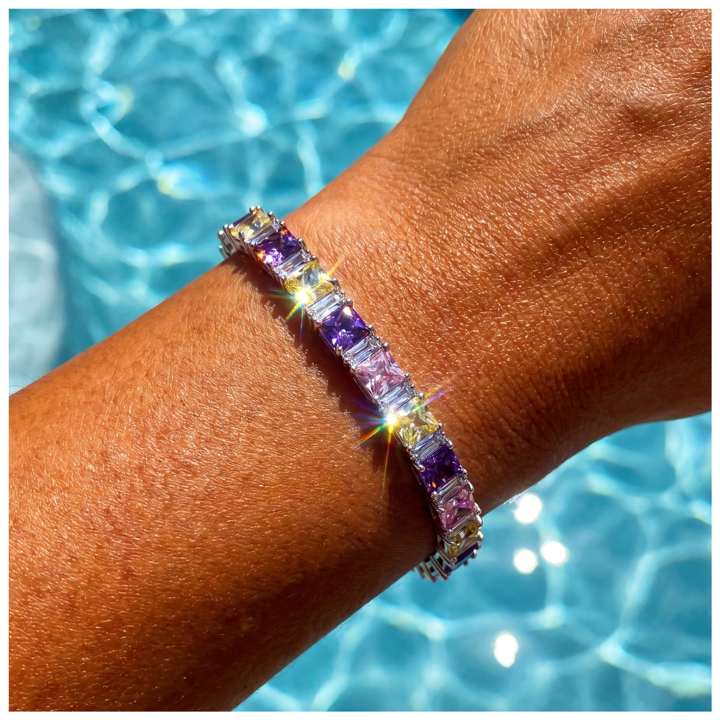 ICED OUT "MULTICOLOR TENNIS" ARMBAND - ICERAIN JEWELRY