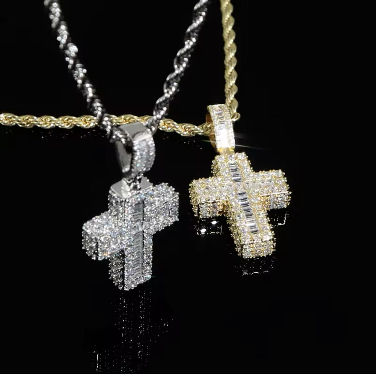 Luxus Iced Out "Cross V5" Kette