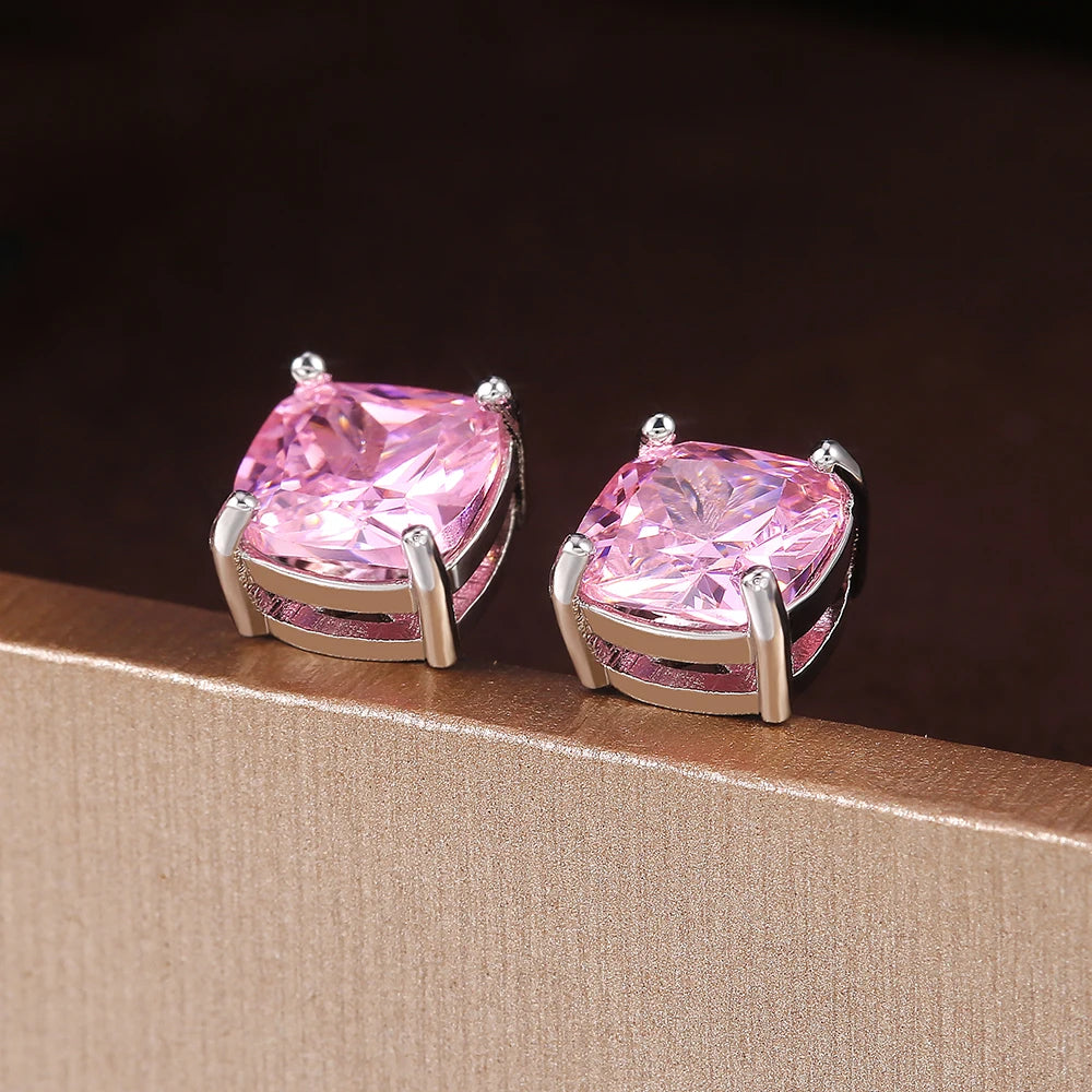 ICED OUT "PINK VERSAILLE" OHRRINGE - ICERAIN JEWELRY