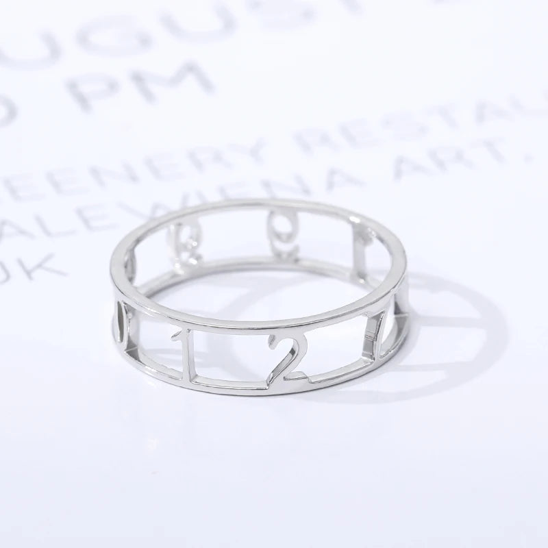 Personalisierte Edelstahl "Letter" Ringe