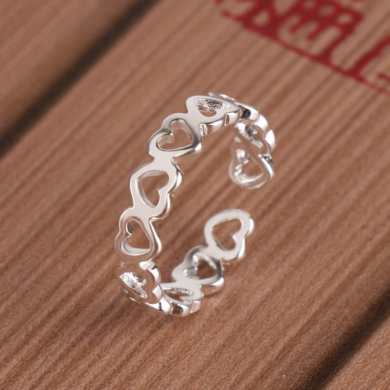 Luxus 925S Silver "Littlehearts" Ringe