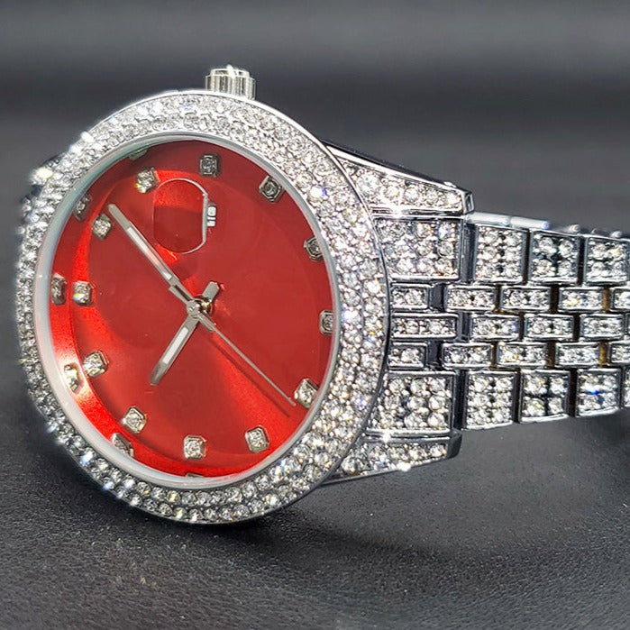 Luxus Designer Iced Out "Principessa" Uhr + Box + Armbandkürzer