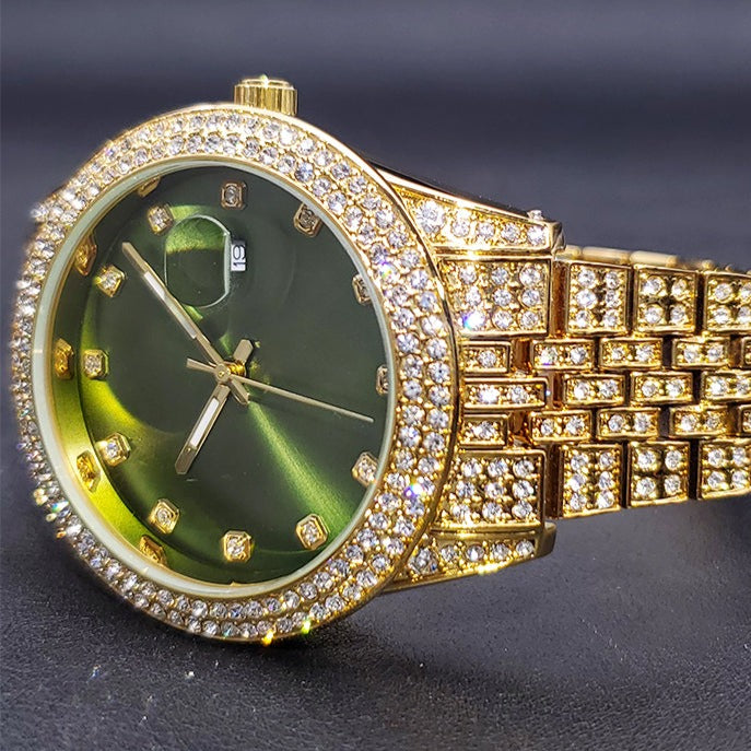 Luxus Designer Iced Out "Principessa" Uhr + Box + Armbandkürzer