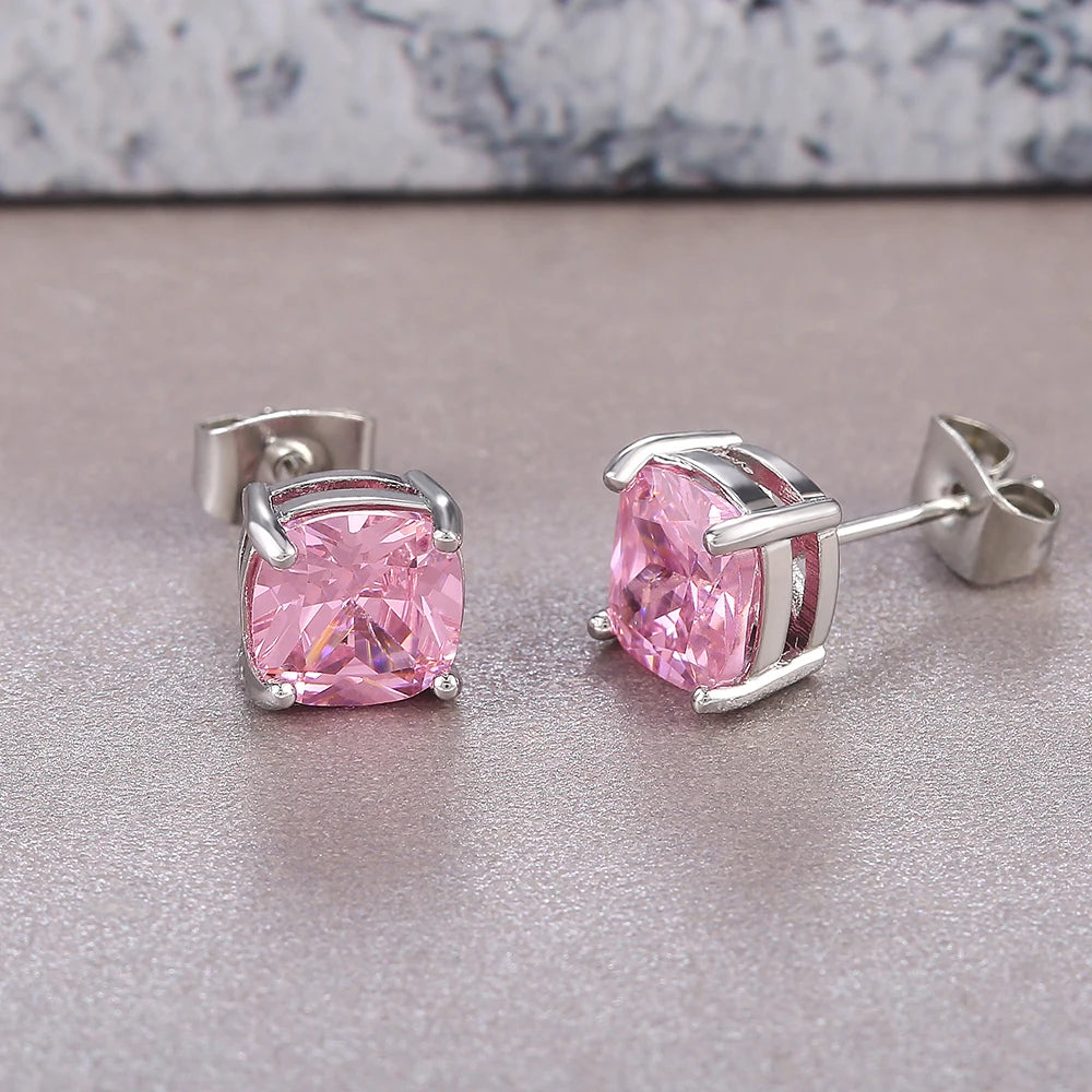 ICED OUT "PINK VERSAILLE" OHRRINGE - ICERAIN JEWELRY