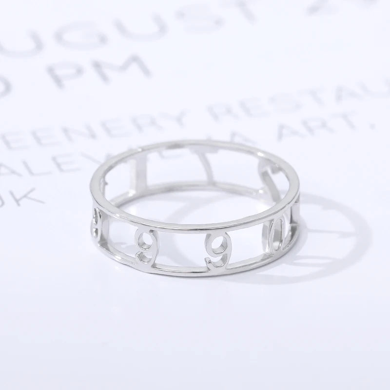 Personalisierte Edelstahl "Letter" Ringe