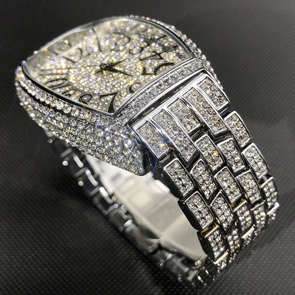 ICED OUT "TONNEAU" UHR - ICERAIN JEWELRY