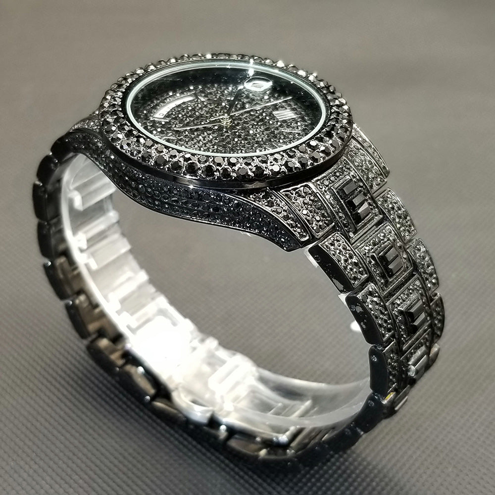 Luxus Designer Iced Out "Paramone" Uhr + Box + Armbandkürzer