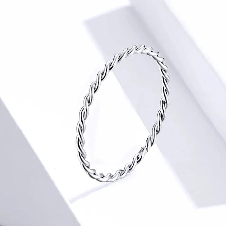 Luxus 925S Silver "Rope" Ringe