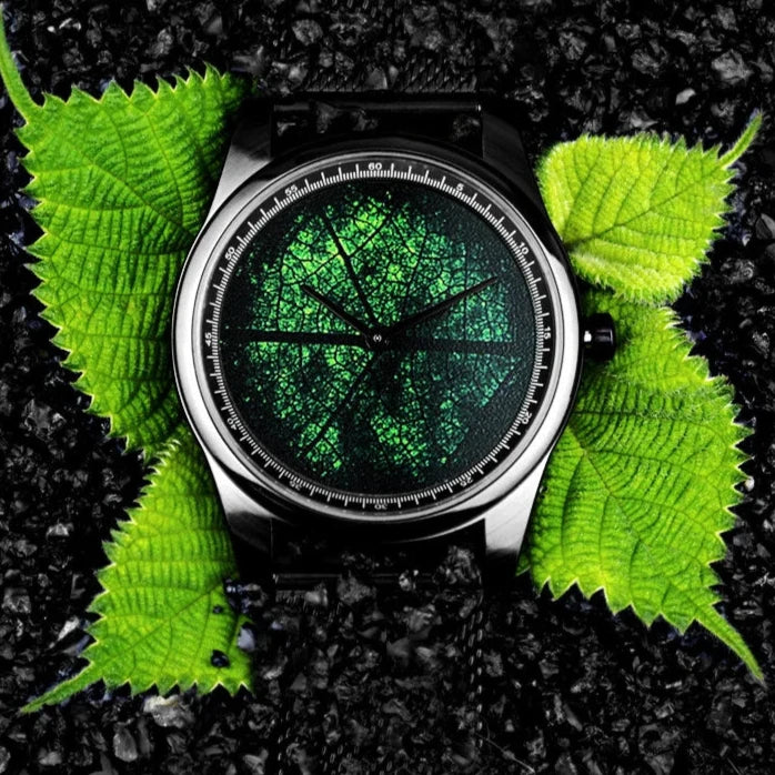 Luxus Designer Edelstahl "Leaf" Uhr - ICERAIN JEWELRY