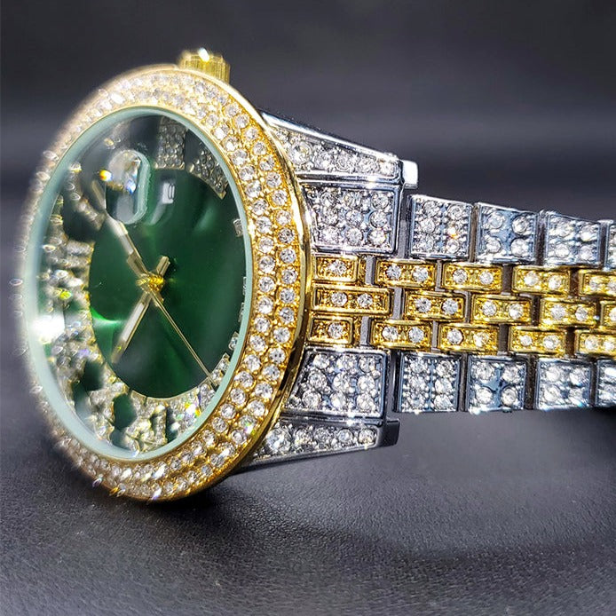 Luxus Designer Iced Out "Regina" Uhr + Box + Armbandkürzer