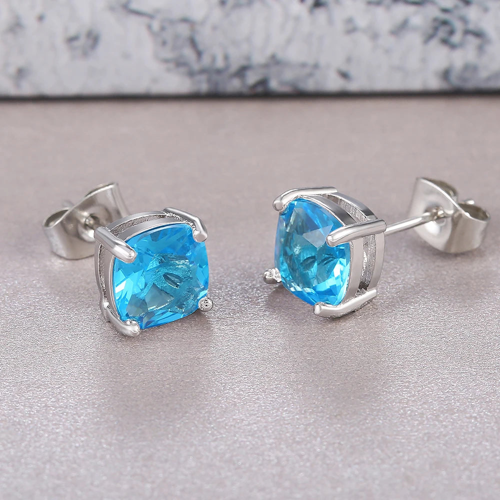 ICED OUT "SKYBLUE VERSAILLE" OHRRINGE - ICERAIN JEWELRY