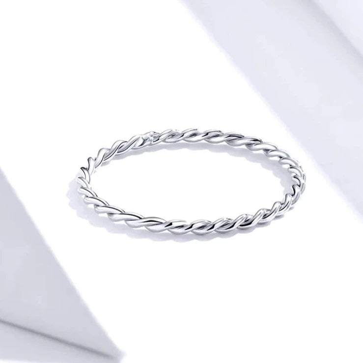 Luxus 925S Silver "Rope" Ringe