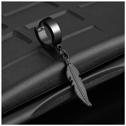 EDELSTAHL "BLACK PIUMA" OHRRINGE - ICERAIN JEWELRY