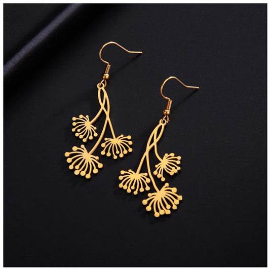 EDELSTAHL "GOLD FLOWER" OHRRINGE - ICERAIN JEWELRY