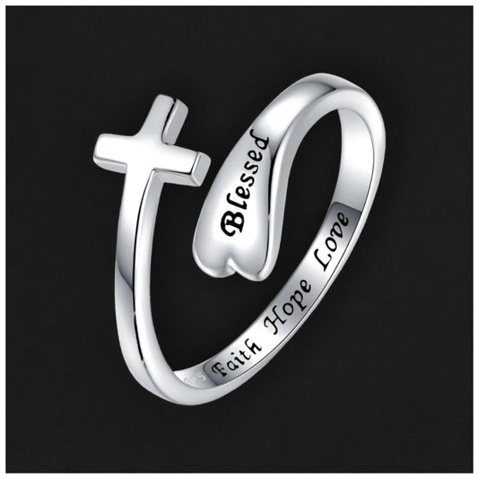 925S SILVER "BLESSED" RING - ICERAIN JEWELRY